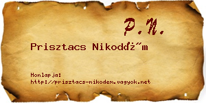 Prisztacs Nikodém névjegykártya